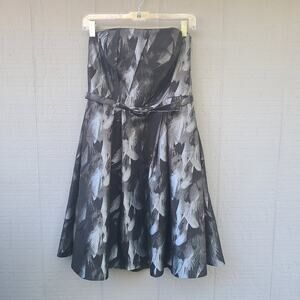 White House Black Market Strapless Metallic Dress